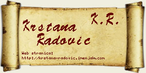Krstana Radović vizit kartica